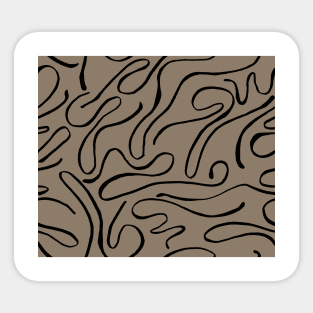 Brown Lines Pattern Sticker